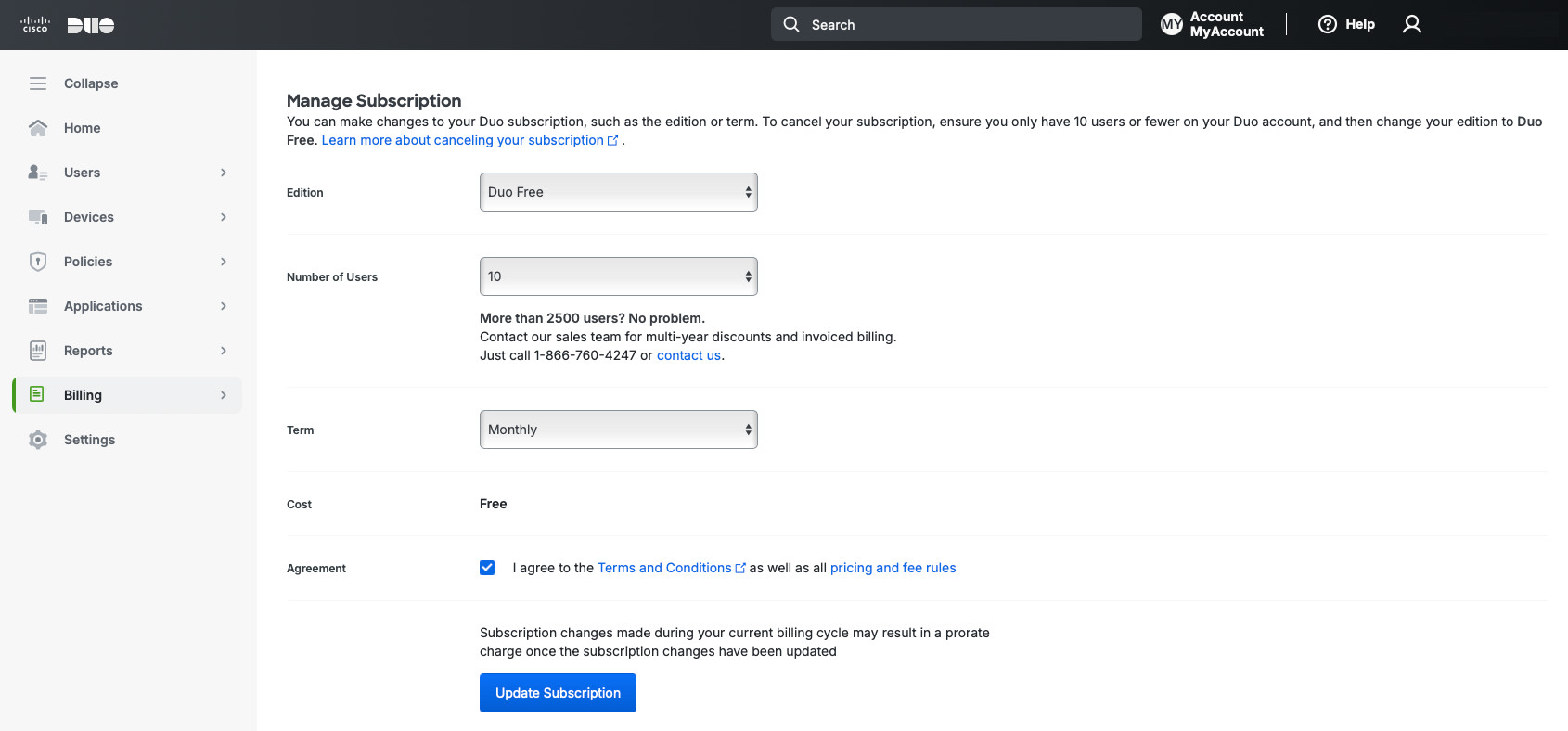 Figure 1. Converting to Duo Free.